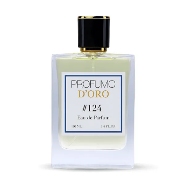 Profumo D’oro #124 – edler Flakon, Hauptansicht des aquatisch-oudigen Eau de Parfum